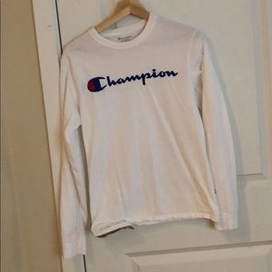 White champion long sleeve men small